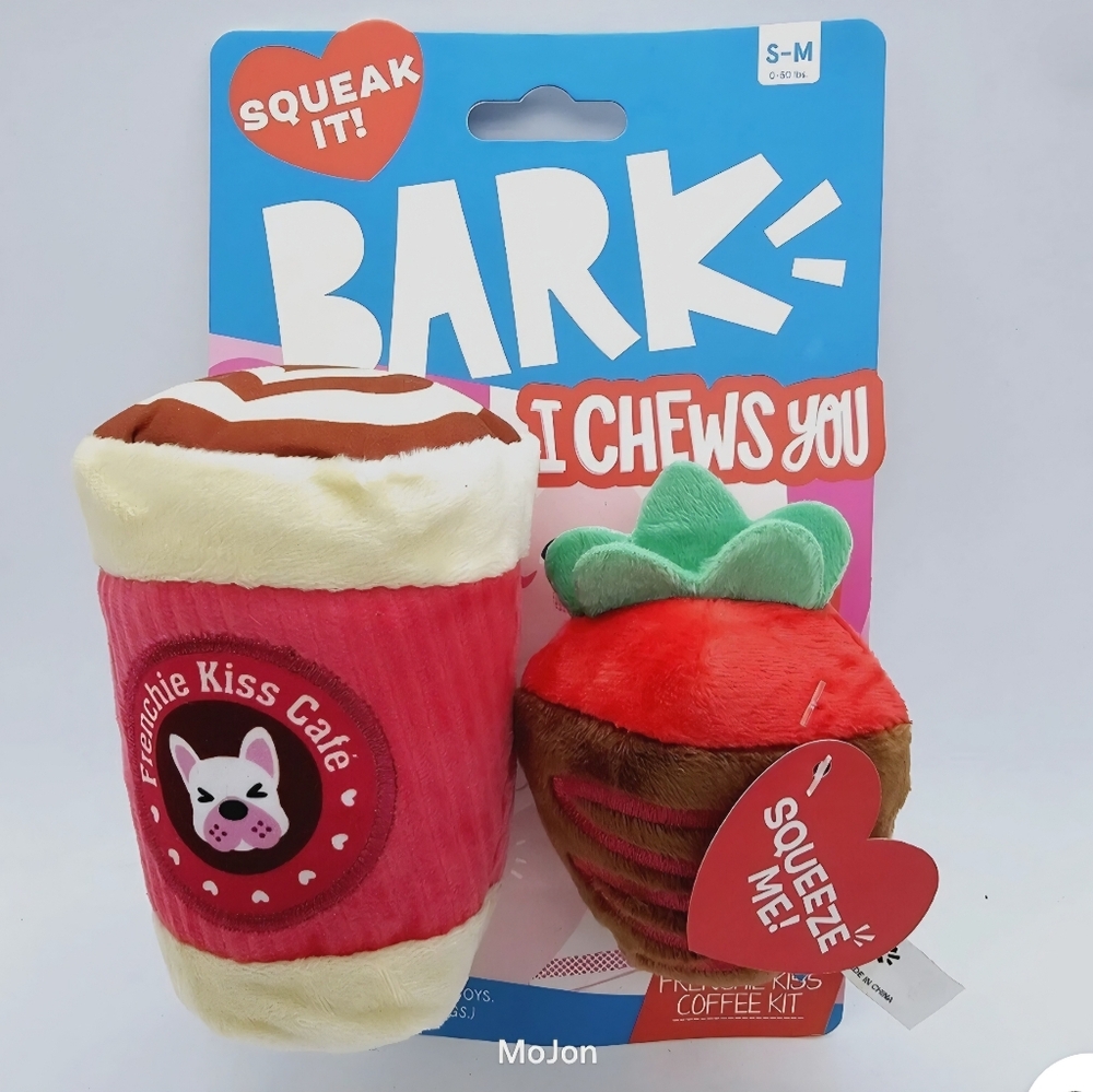 Bark Dog Toy Set Frenchie Kiss Coffee Kit Set